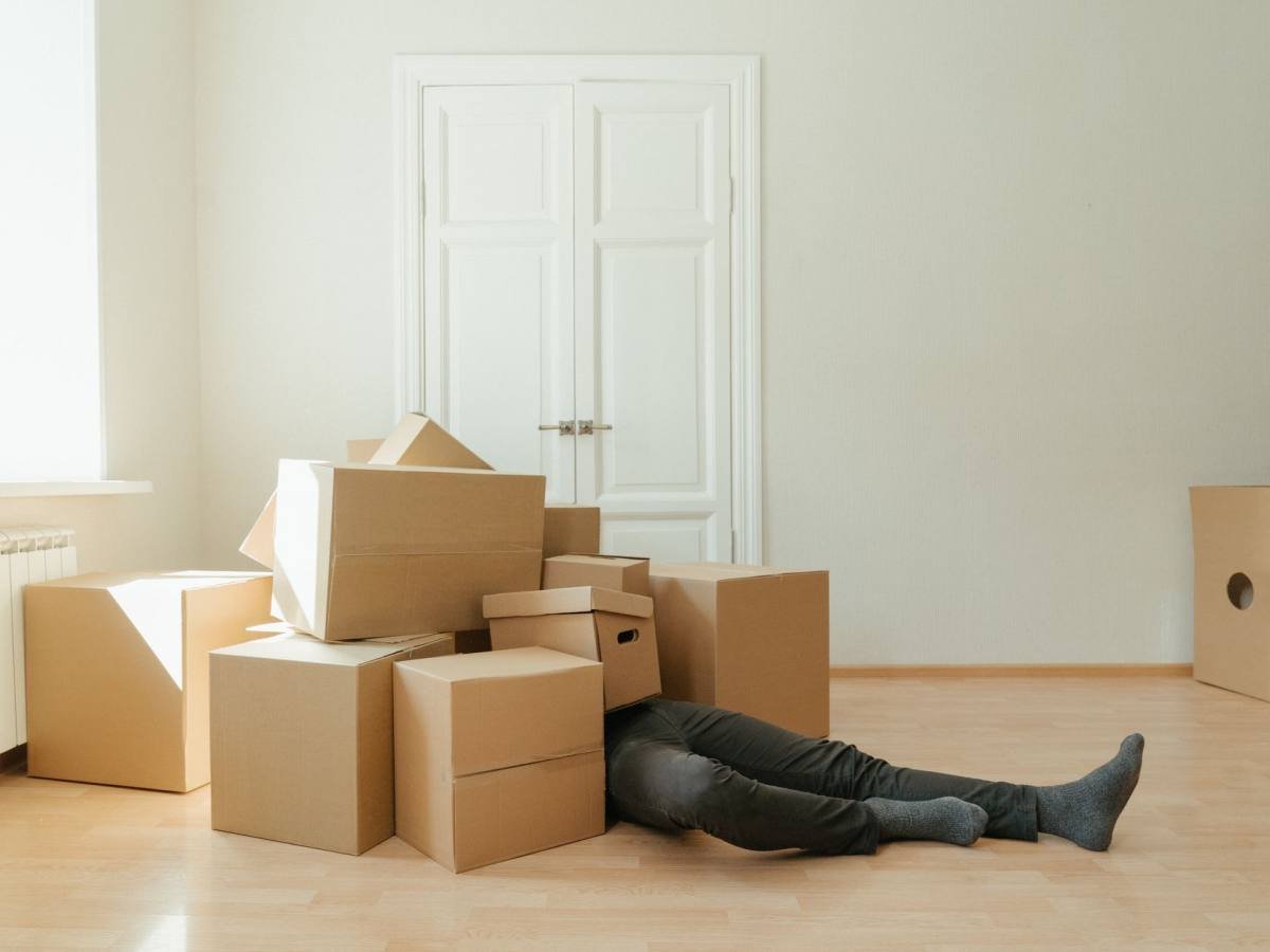 An empty apartment on moving day